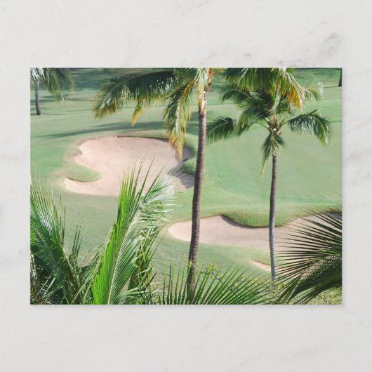 Golfplatz in Tropen Postkarte (Vorderseite)