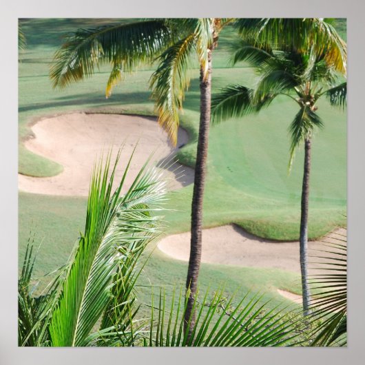Golfplatz in Tropics Poster (Vorne)