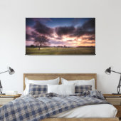 Golfplatz Landschaft mit rotem Sonnenuntergang Leinwanddruck (Insitu (Schlafzimmer))