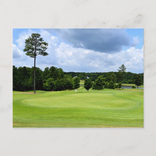 Golfplatz Landschaft Postkarte (Vorderseite)