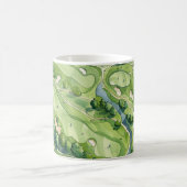 Golfplatz Landschaftlicher Golfplatz Wasserfarben Kaffeetasse (Mittel)