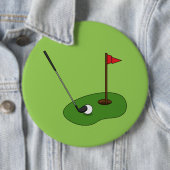 Golfplatz Loch mit Fahne Button (Beispiel)
