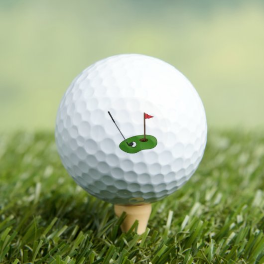 Golfplatz Loch mit Fahne Golfball (Insitu T-Shirt)