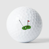 Golfplatz Loch mit Fahne Golfball (Vorderseite)