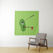 Golfplatz Loch mit Fahne Wandteppich (Beispiel (Horizontal))