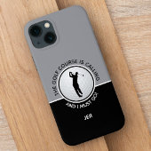 Golfplatz Mens Funny Sports Zitat Schwarz Grau Case-Mate iPhone Hülle