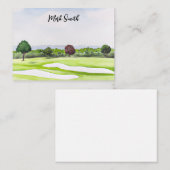 Golfplatz mit dem Namen für Golfer Note Card Mitteilungskarte (Vorne/Hinten)