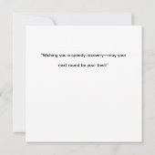 Golfplatz mit Golfball und Blume macht Spaß Karte (Rückseite)