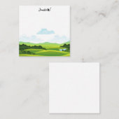 Golfplatz mit Golfername Mitteilungskarte (Vorne/Hinten)