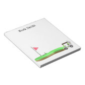 Golfplatz mit Golfplatz für Golfspieler Notizblock (angewinkelt)