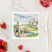 Golfplatz mit Hochzeitsthema für Golfer Serviette (Beispiel)