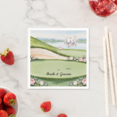 Golfplatz mit Hochzeitsthema "Putting Green" Serviette (Beispiel)