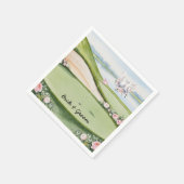 Golfplatz mit Hochzeitsthema "Putting Green" Serviette (Ecke)