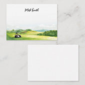 Golfplatz mit Namen für Golfspieler Mitteilungskarte (Vorne/Hinten)