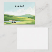 Golfplatz mit Namen für Golfspieler Mitteilungskarte (Vorne/Hinten)