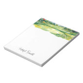 Golfplatz mit Namensgeschenken für Golfer Notizblock (Rotiert)