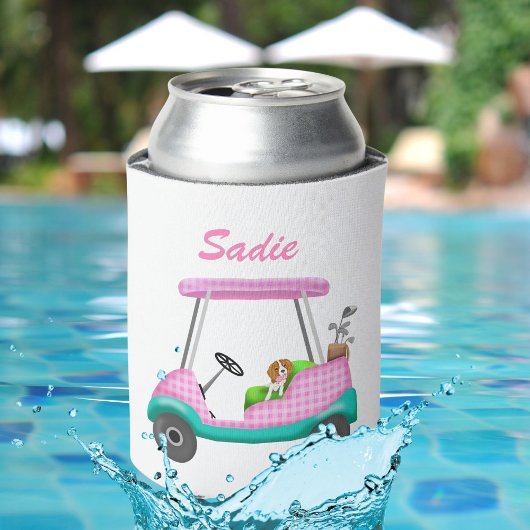 Golfplatz mit Niedlichem Cavalier King Charles Spa Dosenkühler