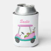 Golfplatz mit Niedlichem Cavalier King Charles Spa Dosenkühler (Kanne Vorderseite)