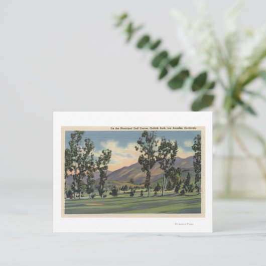 Golfplatz Municipal in Griffith Park Postkarte (Stehend Vorderseite)