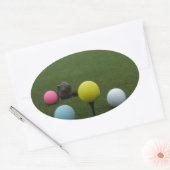 Golfplatz Ostergebirge Ovaler Aufkleber (Umschlag)