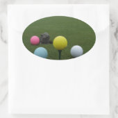 Golfplatz Ostergebirge Ovaler Aufkleber (Tasche)