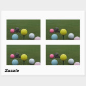 Golfplatz Ostergebirge Rechteckiger Aufkleber (Blatt)