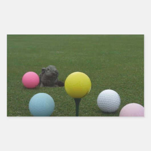 Golfplatz Ostergebirge Rechteckiger Aufkleber (Vorderseite)