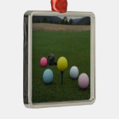 Golfplatz Ostergebirge Silbernes Ornament (Rechts)