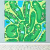 Golfplatz Par Golfplatz Green Leinwanddruck (Insitu (Holzboden))