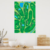 Golfplatz par Golfplatz grün Poster (Küche)
