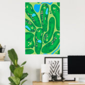 Golfplatz par Golfplatz grün Poster (Heimbüro)