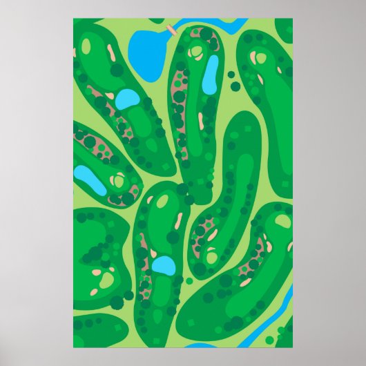 Golfplatz par Golfplatz grün Poster (Vorne)