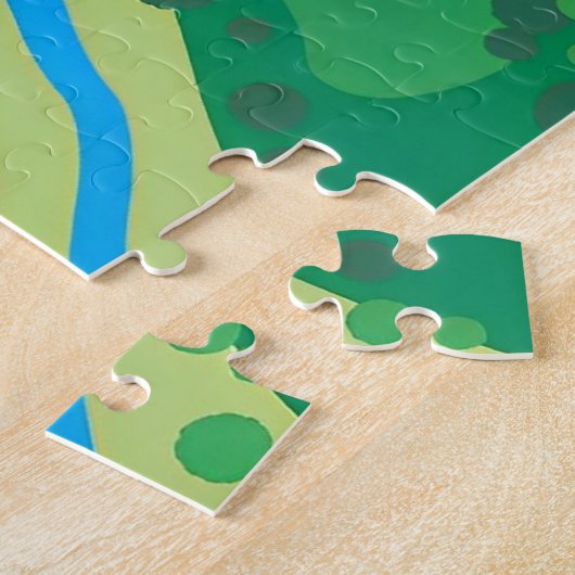 Golfplatz par green Landschaft abstrakt Puzzle (Seite)