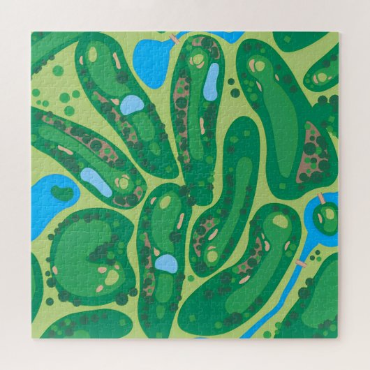 Golfplatz par green Landschaft abstrakt Puzzle (Horizontal)