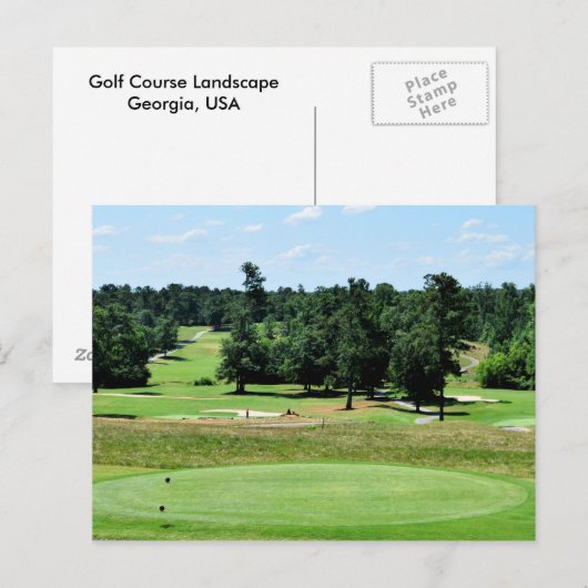 Golfplatz Postkarte (Vorne/Hinten)