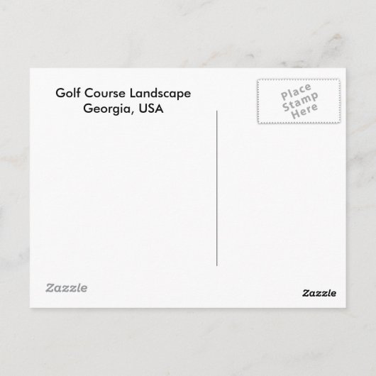 Golfplatz Postkarte (Rückseite)