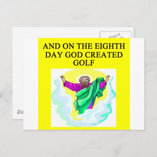 Golfplatz Postkarte (Vorne/Hinten)