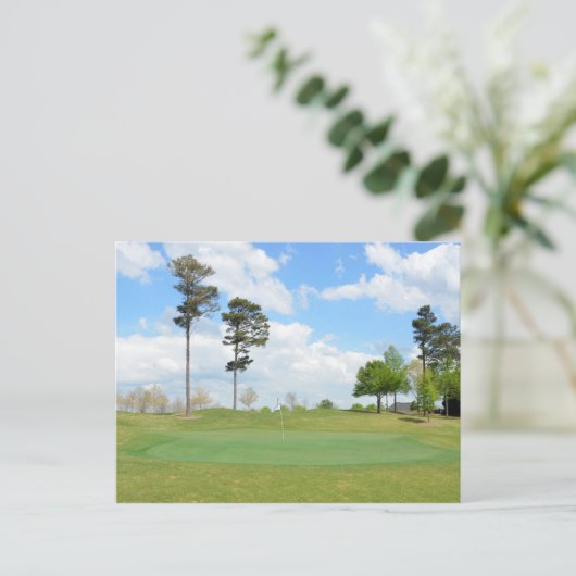 Golfplatz Postkarte (Stehend Vorderseite)