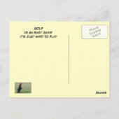 Golfplatz Postkarte (Rückseite)
