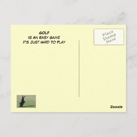 Golfplatz Postkarte (Rückseite)