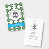 Golfplatz Presse- und Gästebadge Ausweis (Vorder- & Rückseite)
