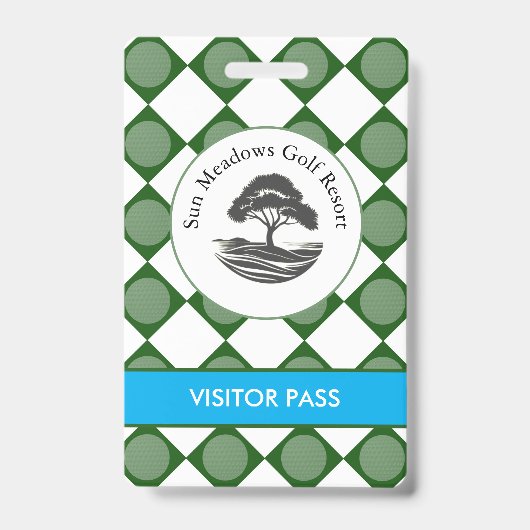 Golfplatz Presse- und Gästebadge Ausweis (Vorderseite)