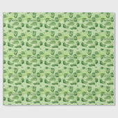 Golfplatz Putting Green mit roter Flagge Geschenkpapier (Flach)