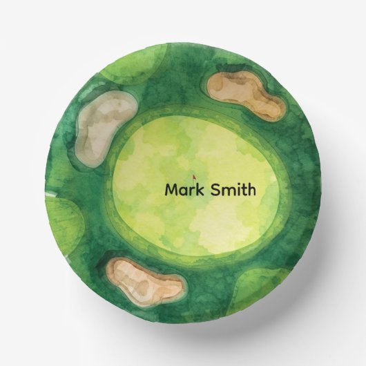 Golfplatz-Putting-Green Pappteller (Vorderseite)