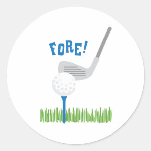 Golfplatz Runder Aufkleber