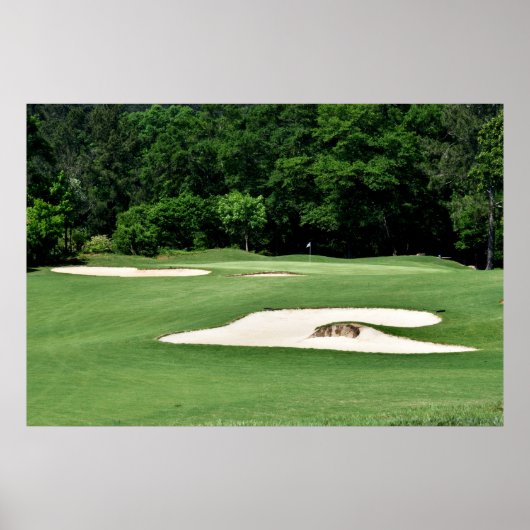 Golfplatz Sand Fallen Poster (Vorne)