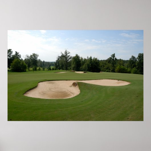 Golfplatz Sandfalle Poster (Vorne)