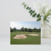 Golfplatz Sandfalle Postkarte (Stehend Vorderseite)
