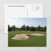 Golfplatz Sandfalle Postkarte (Vorne/Hinten)
