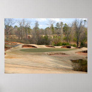 Golfplatz-Sandfallen Poster